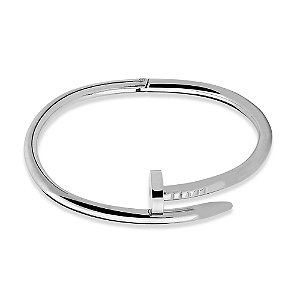 BRACELETE EM RODIO LISO 2 VOLTAS PREGO