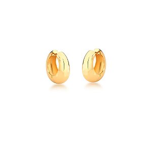 BRINCO FOLHEADO 18K ARGOLA LISO