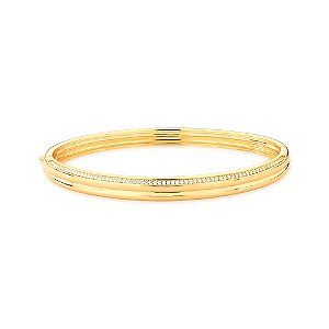 BRACELETE FOLHEADO 18K EM ZIRCONIA