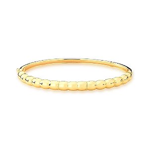 BRACELETE FOLHEADO 18K CONTORNO EM BOLINHA