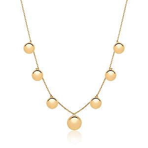 COLAR BAN. DOURADO LISO  7 BOLA