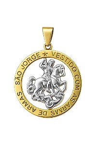 Pingente em Ouro São Jorge Redondo Ref 33.0