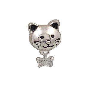 Berloque de Prata Gatinho