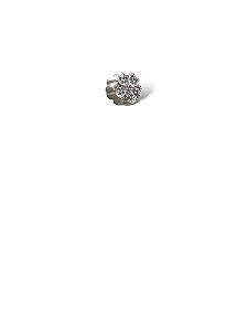 Berloque de Prata Separador Flor em Zirconia