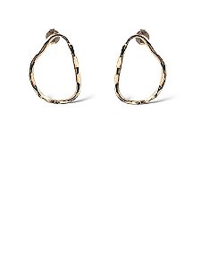 Brinco Folheado 18k Irregular Vazado