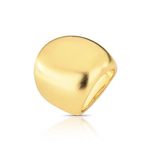 ANEL GRANDE LISO RETANGULAR QUADRADO ABAULADO CURVO  ACETINADO