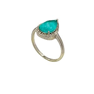 ANEL BAN. A RODIO CRAV. ZIRC BRANCA PEDRA FUSION TURMALINA GOTA