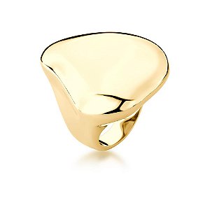 ANEL GRANDE LISO CURVO 33X25 BAN DOURADO