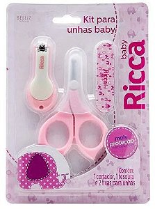 Kit Manicure Infantil Ricca Rosa