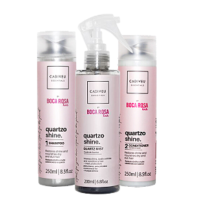 Kit Cadiveu Quartzo Shine Shampoo 250ml + Condicionador 250ml + Fluído 200ml - 3 Produtos