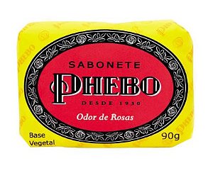 Sabonete em Barra de Glicerina Phebo Odor de Rosas 90g