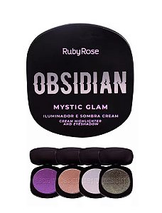 Iluminador e Sombra Cream Mystic Glam Obsidian Ruby Rose