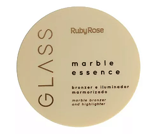 Bronzer e Iluminador Marmorizado Glass Rubyrose
