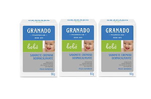 Kit Sabonete em Barra Granado Bebê Dermocalmante 3x90g