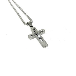 Colar Crucifixo Life God minimalista [aço Premium]