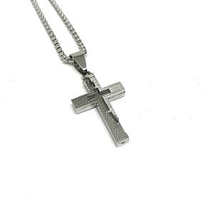 Colar Crucifixo Life Silver minimalista [aço premium]