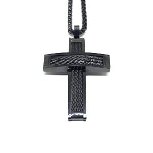 Colar Crucifixo Black Future [aço Premium]