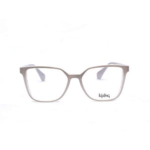Armação para Óculos de Grau Feminino Quadrado Acetato Branco Kipling