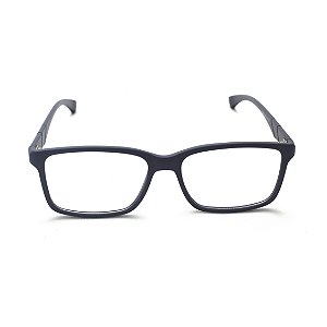 Armação para Óculos de Grau Retangular Acetato Azul Marinho