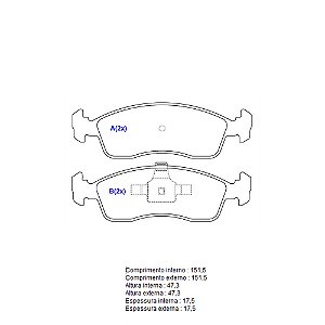 Pastilha Freio Convencional Dianteira Sistema Teves 2182-SYL