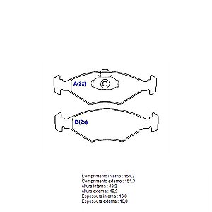 Pastilha Freio Convencional Dianteira Sistema Teves 1195-SYL