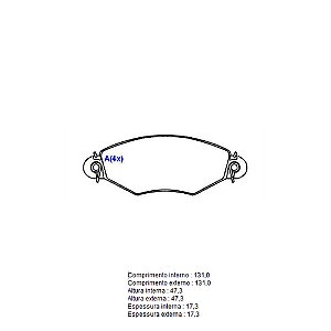 Pastilha Freio Convencional Dianteira Sistema Bendix 1326-SYL