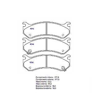 Pastilha Freio Silverado Dianteira Sistema Bosh 1115-SYL