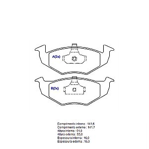 Pastilha Freio Gol Saveiro G5/Voyage Dianteira Sistema Teves 1418-SYL