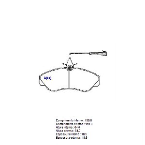 Pastilha Freio Ducato Van Dianteira Alarme Sistema Bendix/Berling 1199-SYL