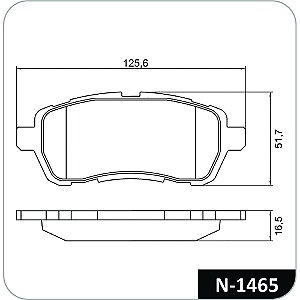 Pastilha Freio Fiesta/Ka Dianteira Sistema Lucas N1465-COBREQ