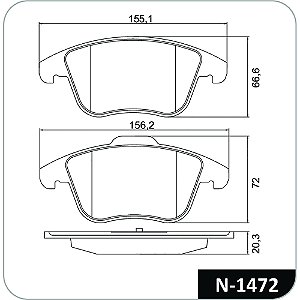 Pastilha freio Freelander/Range Rover Evoque Dianteira Teves N1472-COBREQ