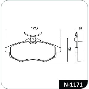 Pastilha Freio C3 Hatch Dianteira Sistema Girling N1171-COBREQ