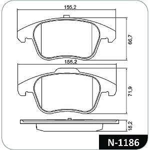 Pastilha Freio Citroen C4 Dianteira Sistema Teves N1186-COBREQ