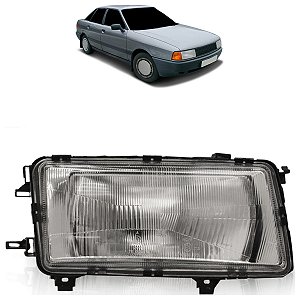 Farol Audi A80 1986 A 1991 Lente Estriada Ld