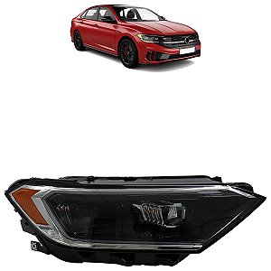 Farol Dianteiro Jetta Gli 2019 A 2020 LD Com Defletor Âmbar BR124150