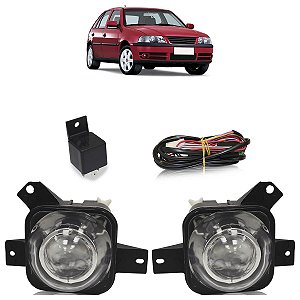 Kit Farol Auxiliar Gol Parati G3 1999 A 2005 Saveiro Botão Universal