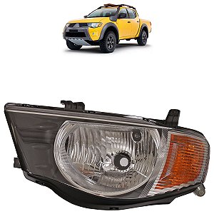 Farol L200 Triton 2008 A 2011 Máscara Negra Pisca Âmbar ZN111023IMP