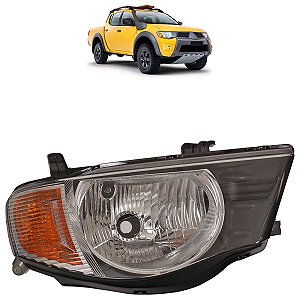 Farol L200 Triton 2008 A 2011 Máscara Negra Pisca Âmbar ZN111024IMP
