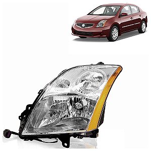 Farol Sentra 2007 A 2009 Foco Simples Máscara Cromada LE ZN1313096