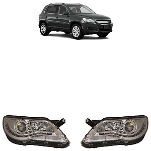 Par Farol Dianteiro Daylight Tiguan 2010 A 2011 LED Cromada ZN1313203