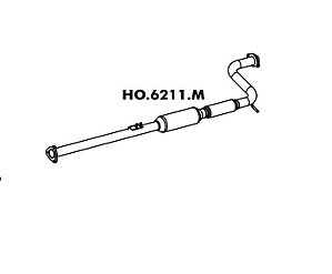 Silencioso Honda Accord Lx 2.2 / Sw 94 A 97 Accord Lx 2.2 / Sw 94 A 97 Intermediario