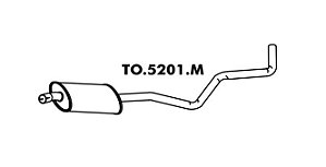 Silencioso Toyota Corolla 1.8 98 A 2002 Intermediario