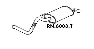 Silencioso Clio 1.6 8V Hatch 95 A 98 Traseiro