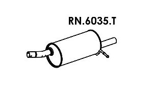 Silencioso Duster 1.6 16V / 2.0 16V 4X2 2012 Em Diante Traseiro