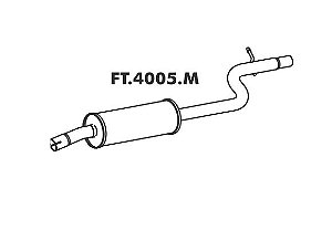 Silencioso Doblo Cargo 1.6 Mpi 16V Gs 2002 / 2003 Intermediario