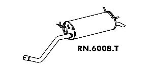 Silencioso Mégane 1.6 8V / 1.6 16V / 2.0 8V / 2.0 16V Traseiro