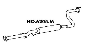 Silencioso Honda Civic 1.6 Lx 97 Até 2000 Intermediario