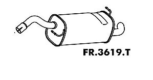 Silencioso Ecosport 1.6 2003 A 2008 Traseiro