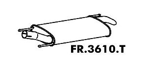 Silencioso Fiesta 1.0 / 1.3 04/96 A 08/97 Motor Endura Traseiro