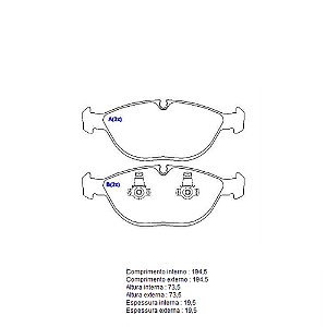 Pastilha Freio BMW Serie7/Classe C/E Dianteira Sistema Teves 1056 SYL